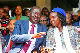 File image of Raila Odinga and Martha Karua